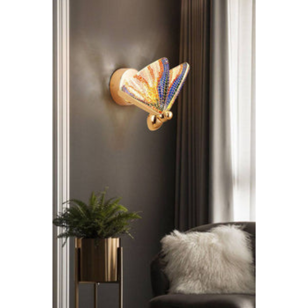 Led Acrylic Multicolour Butterfly Shape Wall Light